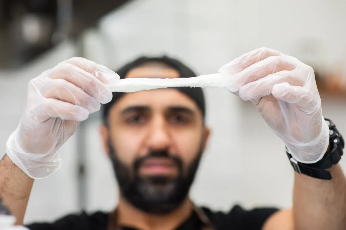 WowBooza's signature stretchy Palestinian ice cream